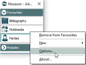 Context menu